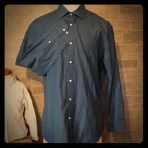 Tommy Hilfiger blue button down dress shirt